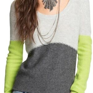 Free People Beach - Color-blocked Pull Over Light Weight Sweater Sz Small